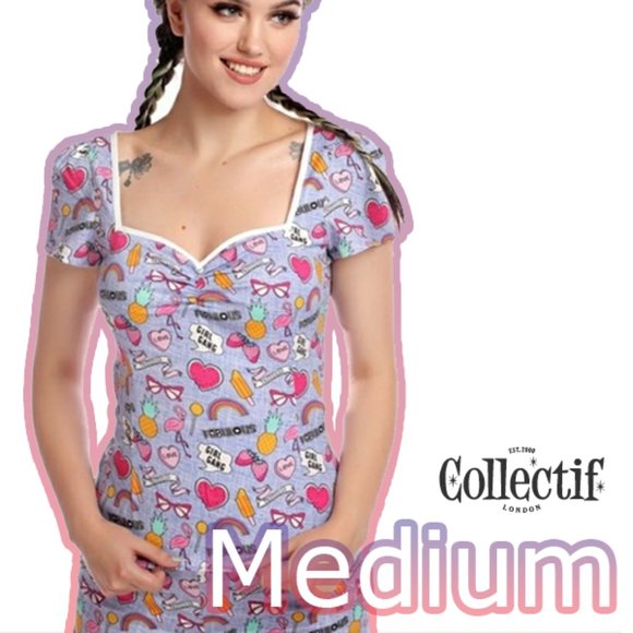 🌈Collectif Fun Yas! sweets Heart Strawberry Retro - Picture 3 of 10